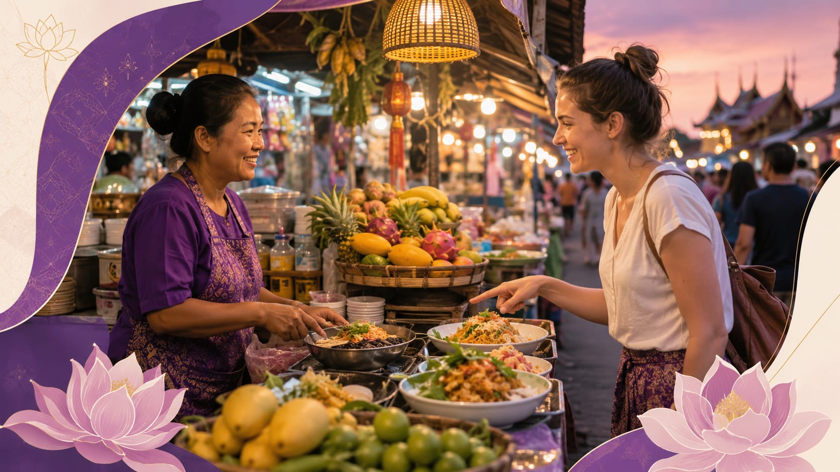 Buying Food at a Thai Market